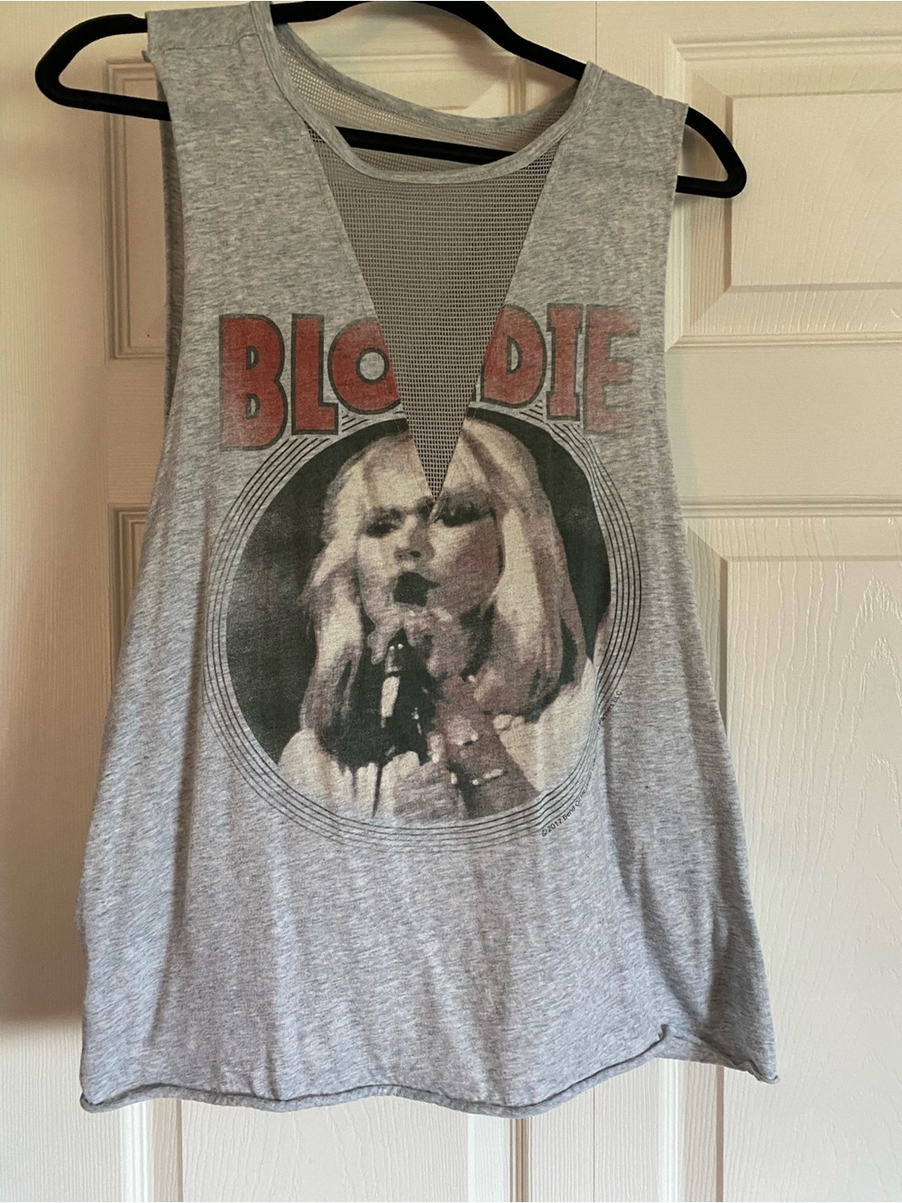 Gray 'Blondie' Graphic Muscle Tank